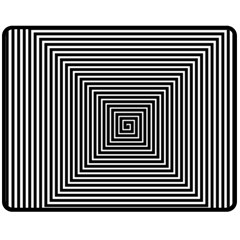 Maze Design Black White Background Double Sided Fleece Blanket (medium) 