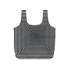 Maze Design Black White Background Full Print Recycle Bag (s)