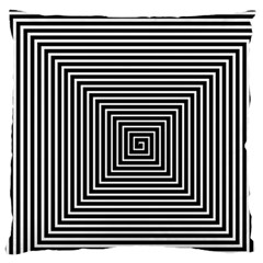 Maze Design Black White Background Large Flano Cushion Case (two Sides)