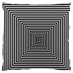 Maze Design Black White Background Large Flano Cushion Case (Two Sides) Front