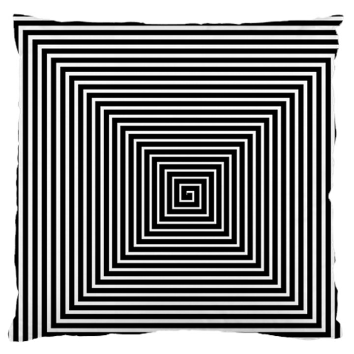 Maze Design Black White Background Large Flano Cushion Case (Two Sides)