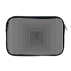 Maze Design Black White Background Apple Macbook Pro 17  Zipper Case