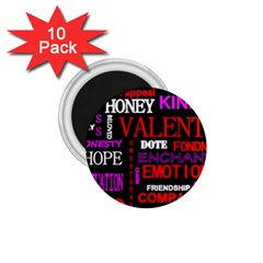 Love Friendship Friends Heart 1 75  Magnets (10 Pack) 