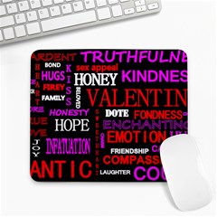 Love Friendship Friends Heart Large Mousepads by HermanTelo