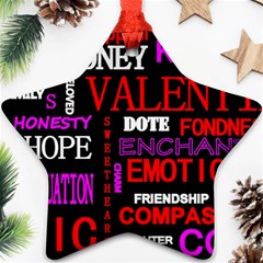 Love Friendship Friends Heart Star Ornament (two Sides)