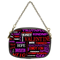 Love Friendship Friends Heart Chain Purse (two Sides) by HermanTelo