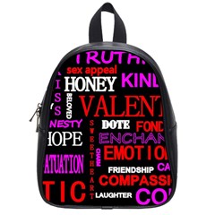 Love Friendship Friends Heart School Bag (small) by HermanTelo