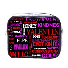 Love Friendship Friends Heart Mini Toiletries Bag (one Side) by HermanTelo