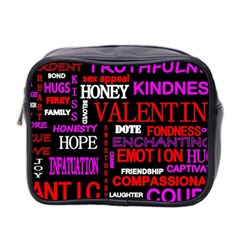 Love Friendship Friends Heart Mini Toiletries Bag (two Sides) by HermanTelo