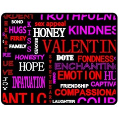 Love Friendship Friends Heart Fleece Blanket (medium)  by HermanTelo