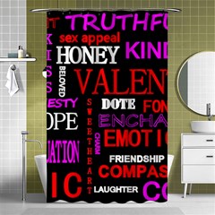 Love Friendship Friends Heart Shower Curtain 48  X 72  (small) 