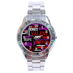 Love Friendship Friends Heart Stainless Steel Analogue Watch