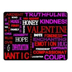 Love Friendship Friends Heart Double Sided Fleece Blanket (small)  by HermanTelo