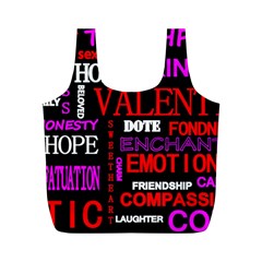 Love Friendship Friends Heart Full Print Recycle Bag (m)