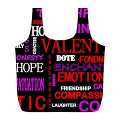 Love Friendship Friends Heart Full Print Recycle Bag (l)