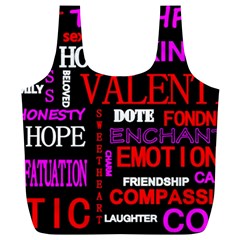 Love Friendship Friends Heart Full Print Recycle Bag (xl)