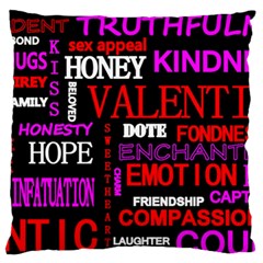 Love Friendship Friends Heart Large Flano Cushion Case (one Side) by HermanTelo