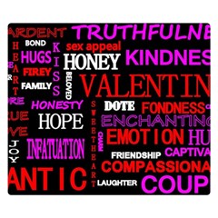 Love Friendship Friends Heart Double Sided Flano Blanket (small)  by HermanTelo