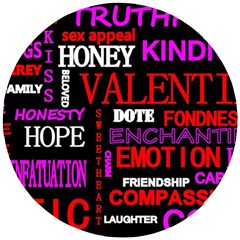 Love Friendship Friends Heart Wooden Puzzle Round