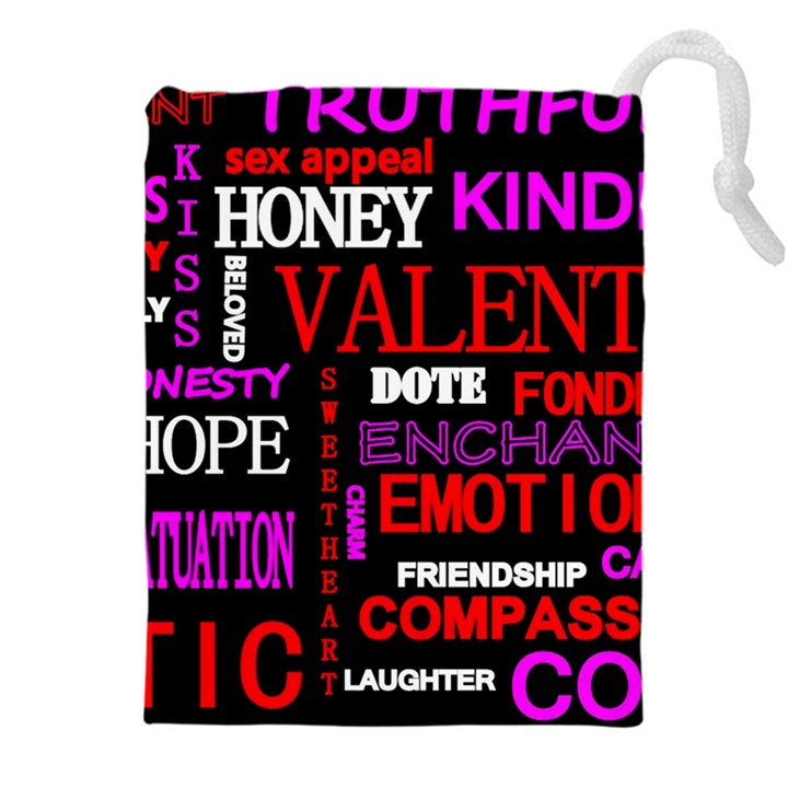 Love Friendship Friends Heart Drawstring Pouch (5XL)