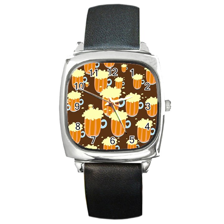 Drink Square Metal Watch