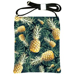 Pattern Ananas Tropical Shoulder Sling Bag by kcreatif