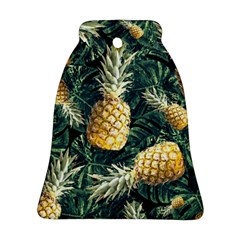 Pattern Ananas Tropical Bell Ornament (two Sides)