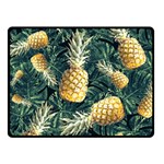 Pattern Ananas Tropical Double Sided Fleece Blanket (Small)  45 x34  Blanket Front