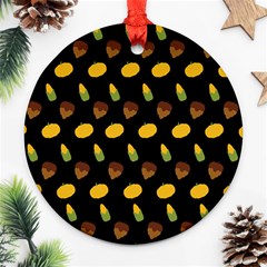 Pumpkin Ornament (round) by designsbymallika