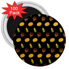 Pumpkin 3  Magnets (100 Pack) by designsbymallika