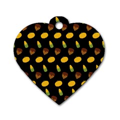 Pumpkin Dog Tag Heart (two Sides) by designsbymallika