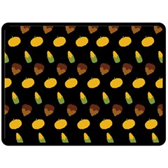 Pumpkin Double Sided Fleece Blanket (large)  by designsbymallika