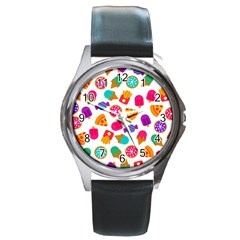 Candies Are Love Round Metal Watch by designsbymallika