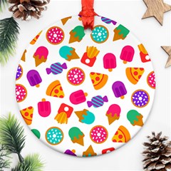 Candies Are Love Ornament (round) by designsbymallika