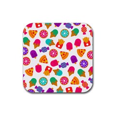 Candies Are Love Rubber Coaster (square)  by designsbymallika