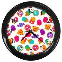 Candies Are Love Wall Clock (black) by designsbymallika