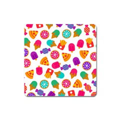 Candies Are Love Square Magnet by designsbymallika