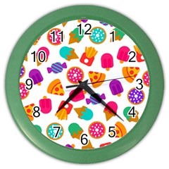 Candies Are Love Color Wall Clock by designsbymallika