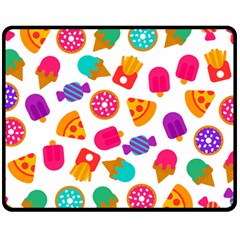 Candies Are Love Fleece Blanket (medium)  by designsbymallika