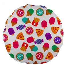 Candies Are Love Large 18  Premium Round Cushions by designsbymallika