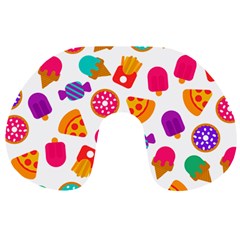 Candies Are Love Travel Neck Pillow by designsbymallika