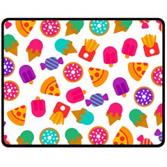 Candies Are Love Double Sided Fleece Blanket (medium)  by designsbymallika