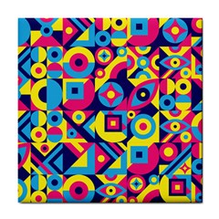 Doodle Pattern Tile Coaster by designsbymallika