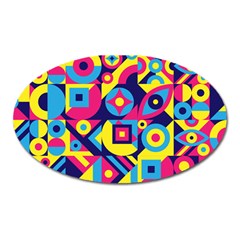 Doodle Pattern Oval Magnet by designsbymallika