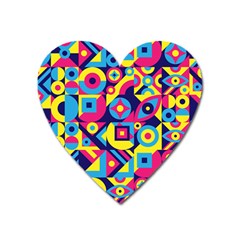 Doodle Pattern Heart Magnet by designsbymallika