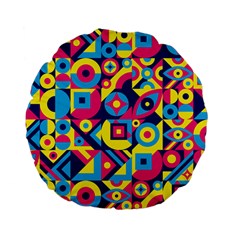 Doodle Pattern Standard 15  Premium Flano Round Cushions by designsbymallika