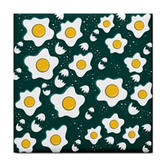 Wanna Have Some Egg? Tile Coaster by designsbymallika