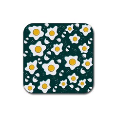 Wanna Have Some Egg? Rubber Coaster (square)  by designsbymallika