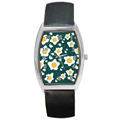 Wanna Have Some Egg? Barrel Style Metal Watch by designsbymallika