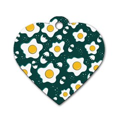 Wanna Have Some Egg? Dog Tag Heart (two Sides) by designsbymallika